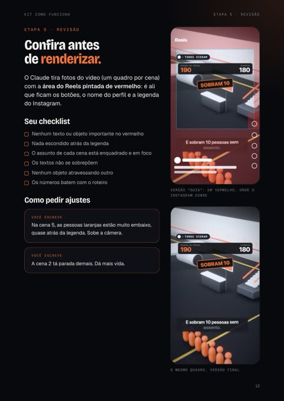 Revisão antes do render