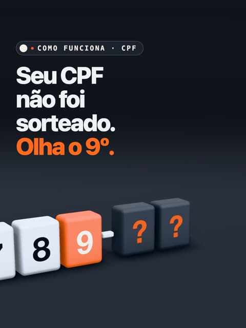 Seu CPF não foi sorteado